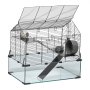 VEVOR Jaula para Hámster 58x38x54 cm Transparente con Visión de 360° Jaula para Animales Pequeños Jaulas Ventiladas con Puerta Frontal Casa Portátil para Hámsteres, Ratas, Conejillos de Indias