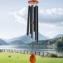 VEVOR Campanas de viento para exterior, 41 pulgadas, campanas de viento de tono profundo con 6 tubos, campanas de viento conmemorativas grandes y únicas para aniversario, increíble decoración exterior para su patio, porche, jardín y patio trasero, color negro