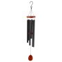 VEVOR Campanas de viento para exterior, 41 pulgadas, campanas de viento de tono profundo con 6 tubos, campanas de viento conmemorativas grandes y únicas para aniversario, increíble decoración exterior para su patio, porche, jardín y patio trasero, color negro