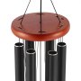 VEVOR Campanas de viento para exterior, 41 pulgadas, campanas de viento de tono profundo con 6 tubos, campanas de viento conmemorativas grandes y únicas para aniversario, increíble decoración exterior para su patio, porche, jardín y patio trasero, color negro