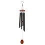 VEVOR Campanas de viento para exterior, 41 pulgadas, campanas de viento de tono profundo con 6 tubos, campanas de viento conmemorativas grandes y únicas para aniversario, increíble decoración exterior para su patio, porche, jardín y patio trasero, color negro