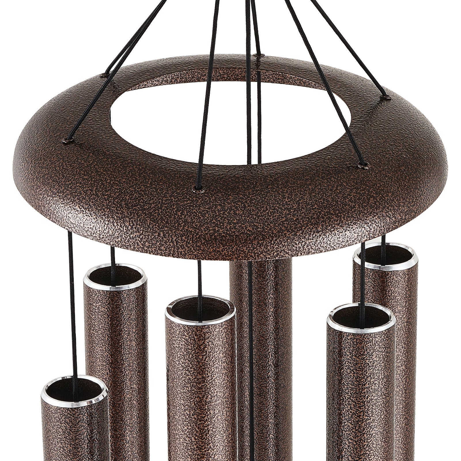 Campanas de viento VEVOR para exteriores, 127 cm, tono profundo, con 6 tubos, únicas y grandes campanas conmemorativas para aniversario, increíble decoración para exteriores, patio, porche, jardín y patio trasero, con veta de cobre.