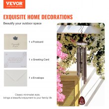 Campanas de viento VEVOR para exteriores Campanas de viento de tono profundo conmemorativas de aluminio de 42 pulgadas
