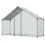 VEVOR Gallinero grande de metal, 3 x 1 x 2 m, gallinero con acceso para caminar, con cubierta impermeable y estructura robusta, jaula para aves de corral con techo en forma de aguja, corral para conejos, gallinas, gansos, uso en exteriores, patios y granjas.