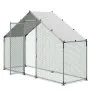 VEVOR Gallinero grande de metal, 3 x 1 x 2 m, gallinero con acceso para caminar, con cubierta impermeable y estructura robusta, jaula para aves de corral con techo en forma de aguja, corral para conejos, gallinas, gansos, uso en exteriores, patios y granjas.