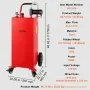VEVOR Tanque de Combustible Portátil de 30 galones, 23,5 L/min, 180 W con Ruedas de Bomba Eléctrica, Transferencia de Combustible para Máquina de Aceite Lubricante Diésel, Barco, Motocicleta