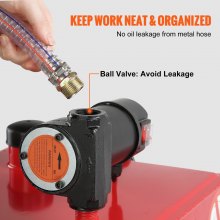 VEVOR Carrito de combustible de 30 galones, 23,5 L/min, contenedor de tanque de almacenamiento portátil de 180 W con ruedas de bomba eléctrica, tanque de almacenamiento de transferencia de combustible para máquina de aceite lubricante diésel, cortacésped de coche, barco, motocicleta