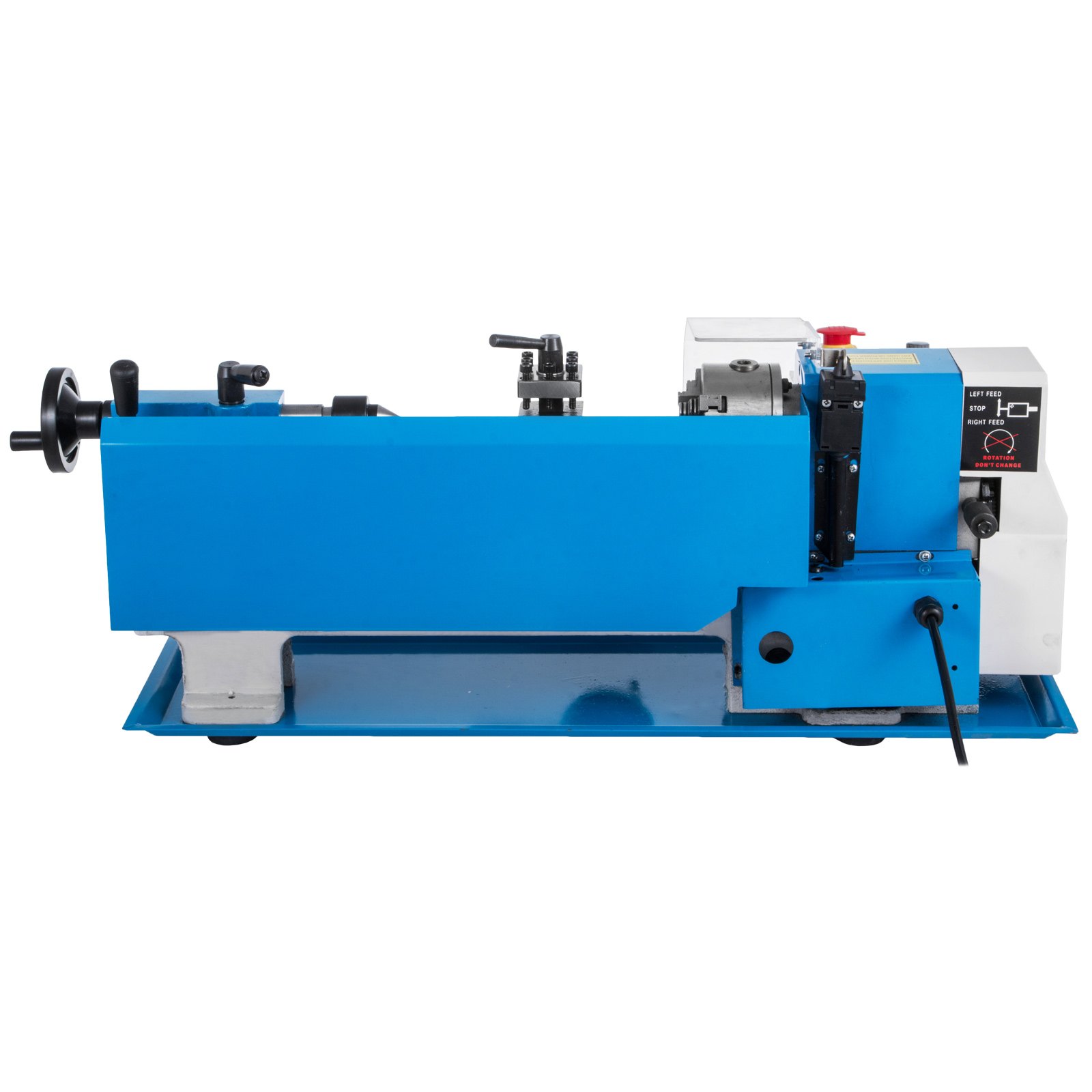 Torno de metal VEVOR de 18 x 30 cm, minitorno de precisión de sobremesa de 550 W, velocidad variable de 50 a 2500 RPM, engranaje de nailon con lámpara móvil para el procesamiento de piezas de precisión.