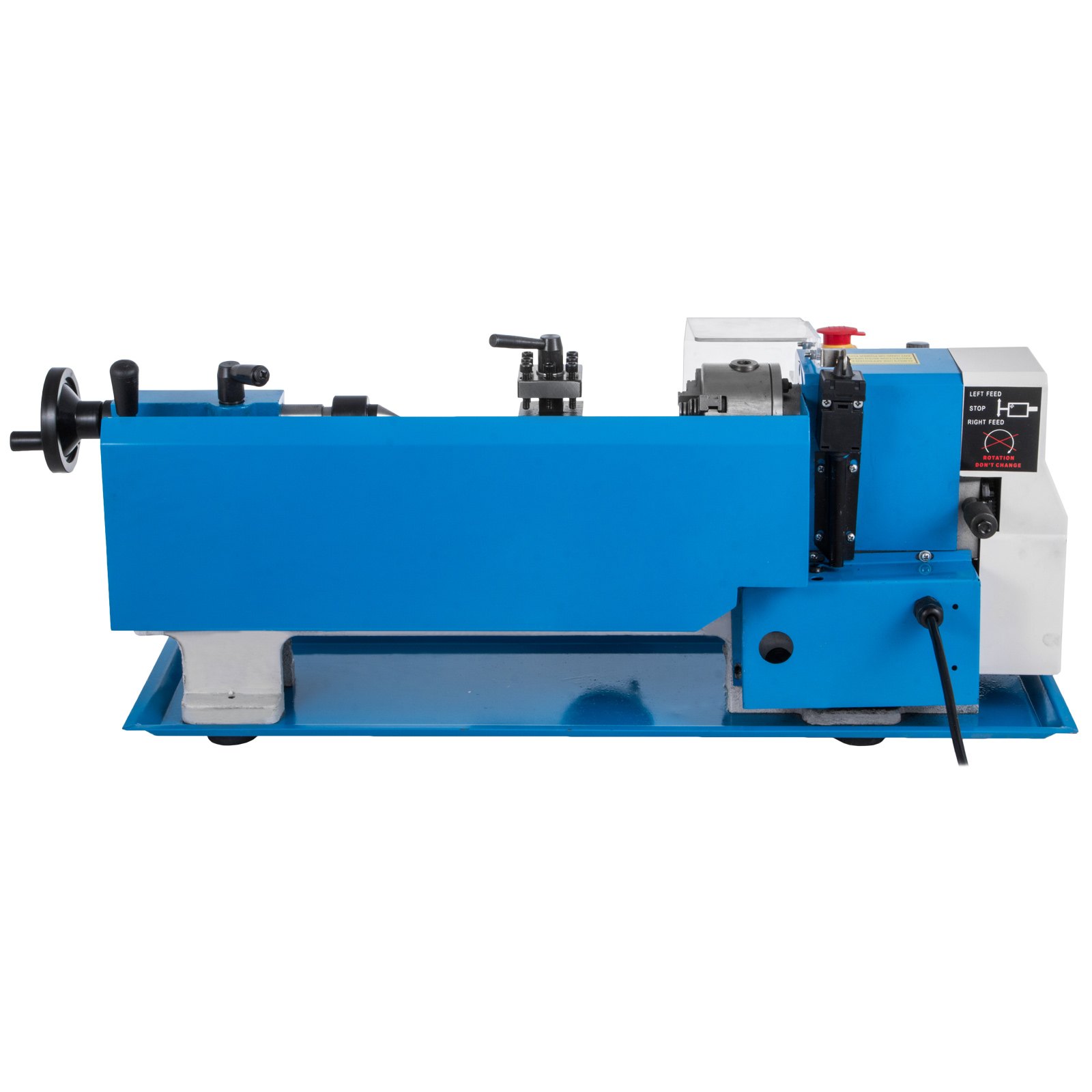Torno de metal VEVOR de 18 x 30 cm, minitorno de precisión de sobremesa de 550 W, velocidad variable de 50 a 2500 RPM, engranaje de nailon con lámpara móvil para el procesamiento de piezas de precisión.