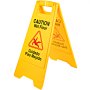 Señales amarillas VEVOR de suelo mojado con símbolos de precaución y texto bilingüe.
