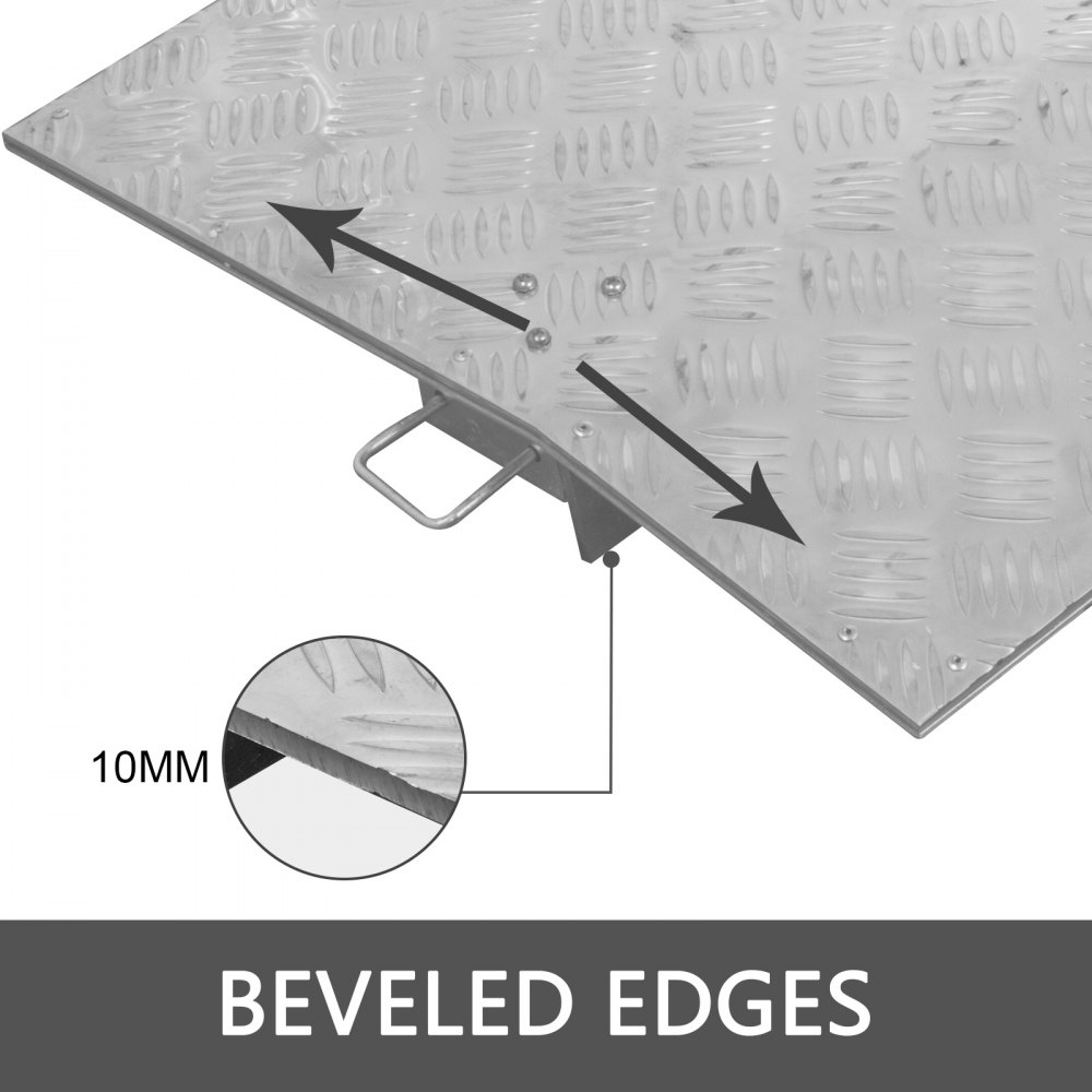 VEVOR Plataforma de carga portátil de aluminio para carretilla de mano, capacidad de carga de 2270 kg, 61 x 122 cm