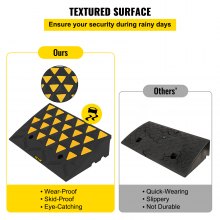 Rampa de acera de goma VEVOR, rampa de acera de altura de elevación de 6 pulgadas, rampa de acera de entrada resistente 5T, rampa de umbral de 11,8 pulgadas de ancho y 23,5 pulgadas de largo para montacargas, camiones, autobuses, automóviles, sillas de ruedas, bicicletas