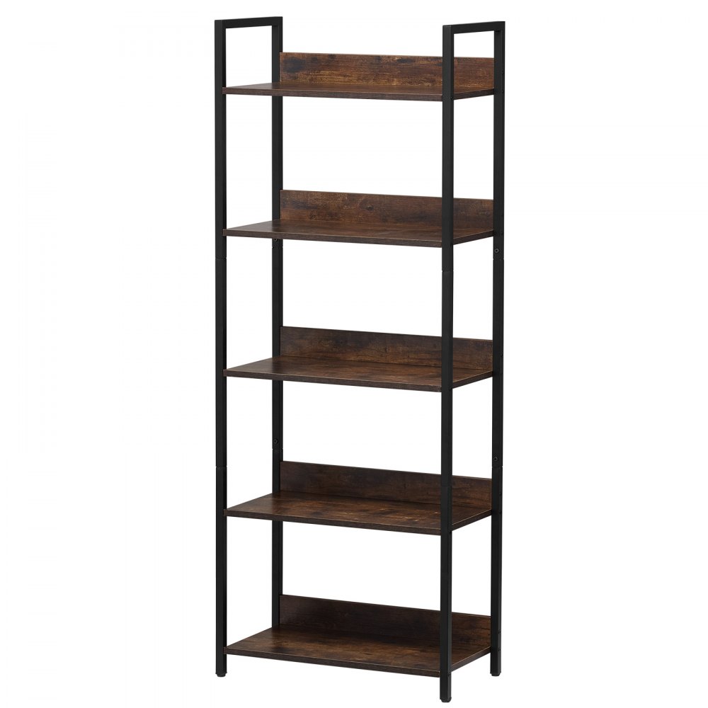 VEVOR Estantería de Metal de 600 x 300 x 1540 mm, Estantería Industrial de 5 Niveles, Estantería Rústica Vintage de Almacenamiento con Estantes Abiertos para Sala de Estar, Dormitorio y Oficina