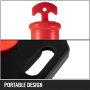 Postes delineadores de tráfico VEVOR de color rojo con diseño portátil y asa de base de color negro.