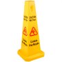 Cono de seguridad para suelo mojado VEVOR amarillo con precaución y texto de piso mojado