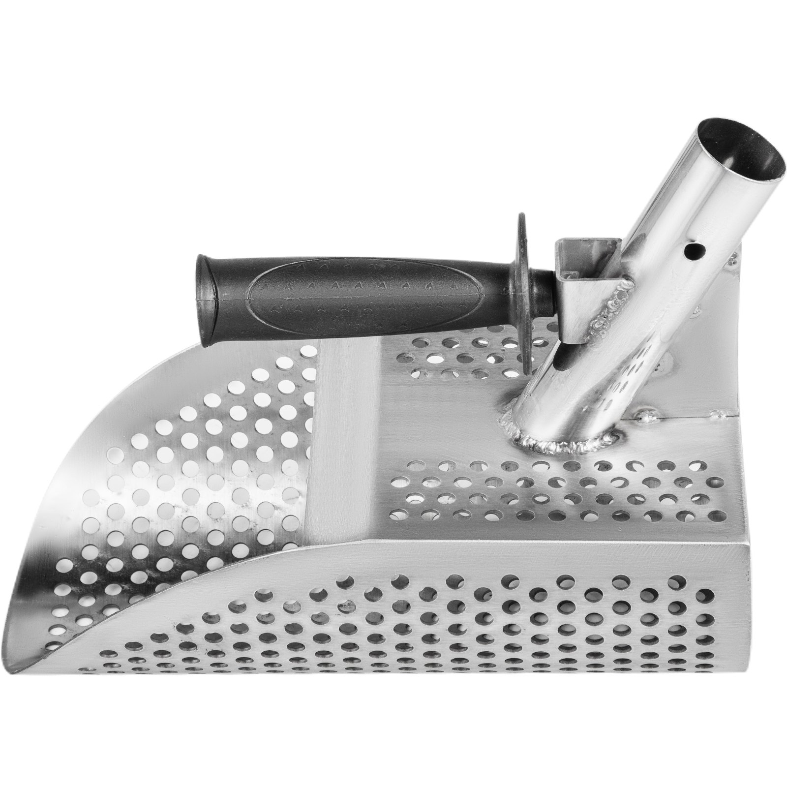 VEVOR Pala para detector de metales para arena, pala para detección de metales de acero inoxidable, pala para detector de metales para playa con orificio de 10 mm, pala para detector de metales para playa con orificio de 10 mm, acero inoxidable ligero resistente de 2 mm, para detección de metales y búsqueda de tesoros