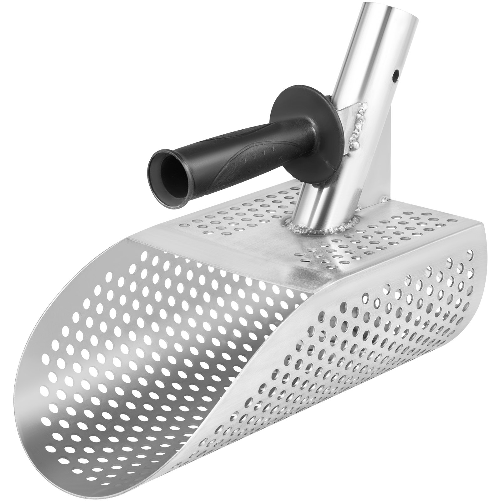 VEVOR Pala para detector de metales para arena, pala para detección de metales de acero inoxidable, pala para detector de metales para playa con orificio de 10 mm, pala para detector de metales para playa con orificio de 10 mm, acero inoxidable ligero resistente de 2 mm, para detección de metales y búsqueda de tesoros