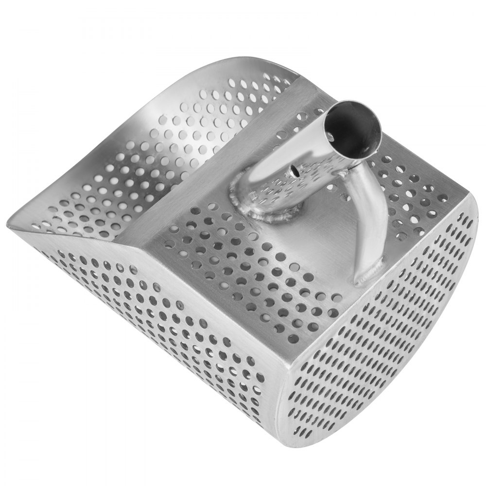 VEVOR Pala para detector de metales para arena, pala para detección de metales de acero inoxidable, pala para detector de metales para playa con orificio de 10 mm, pala para detector de metales para playa con orificio de 10 mm, acero inoxidable ligero resistente de 2 mm, para detección de metales y búsqueda de tesoros