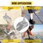 VEVOR Pala para detector de metales para arena, pala para detección de metales de acero inoxidable, pala para detector de metales para playa con orificio de 10 mm, pala para detector de metales para playa con orificio de 10 mm, acero inoxidable ligero resistente de 2 mm, para detección de metales y búsqueda de tesoros