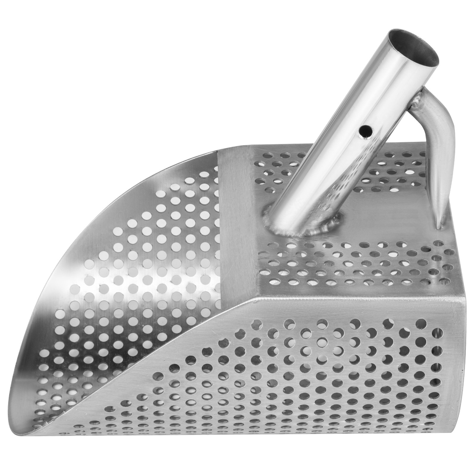 VEVOR Pala para detector de metales para arena, pala para detección de metales de acero inoxidable, pala para detector de metales para playa con orificio de 10 mm, pala para detector de metales para playa con orificio de 10 mm, acero inoxidable ligero resistente de 2 mm, para detección de metales y búsqueda de tesoros