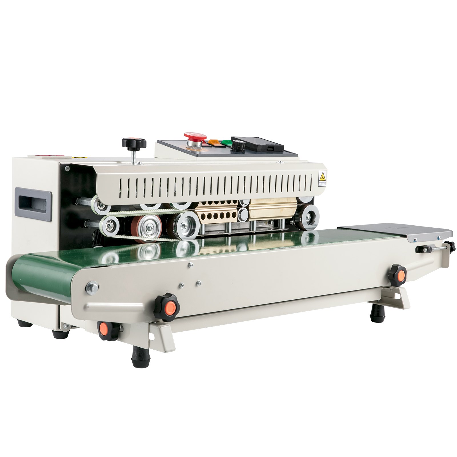 VEVOR Máquina de Sellado Continuo de Bolsas con Banda FR770A Selladora de Bolsas Horizontal con Control Digital de Temperatura Máquina Selladora de Bandas para Bolsas de Plástico de 0.02-0.08 mm Sellador Continuo de Bandas con Función de Impresión