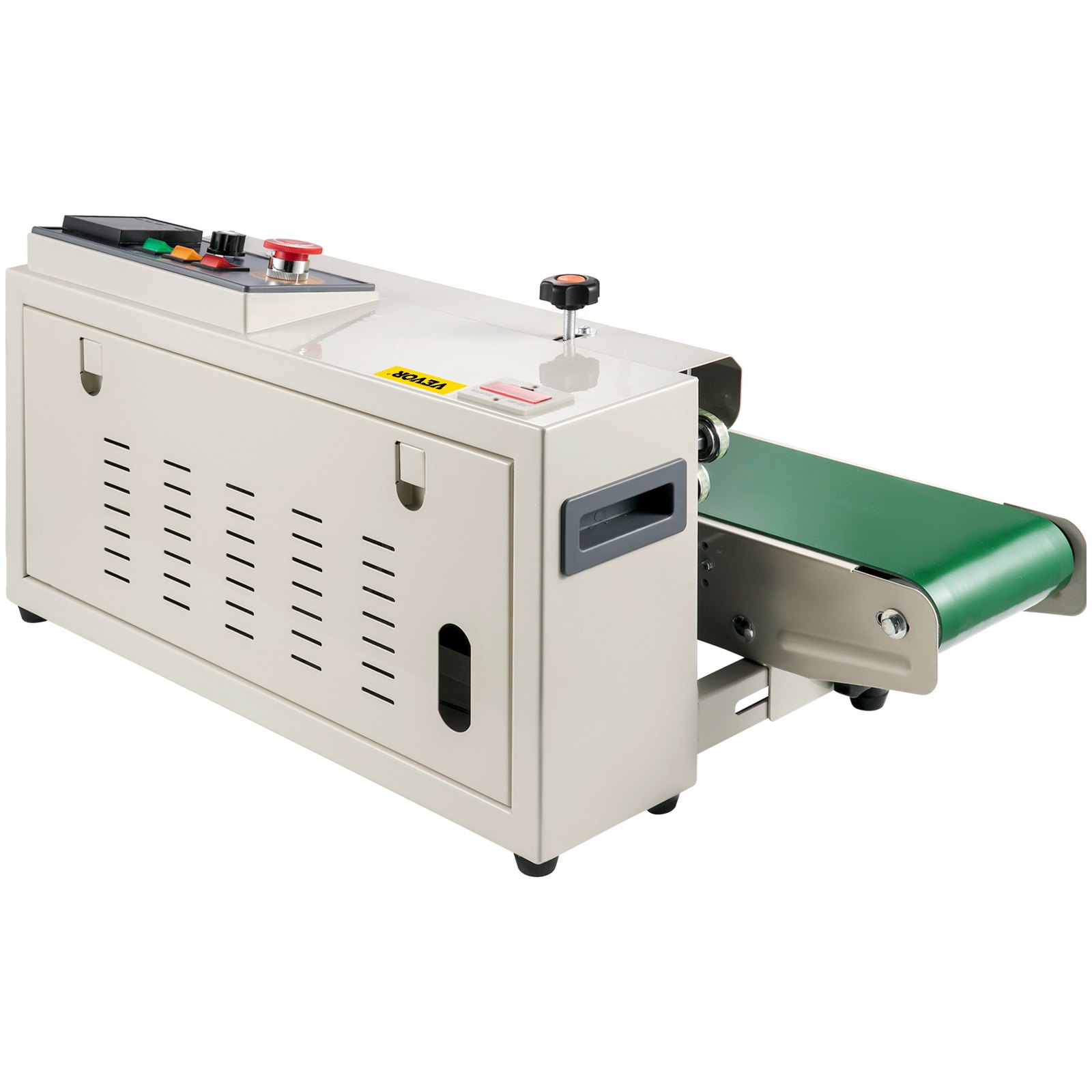 VEVOR Máquina de Sellado Continuo de Bolsas con Banda FR770A Selladora de Bolsas Horizontal con Control Digital de Temperatura Máquina Selladora de Bandas para Bolsas de Plástico de 0.02-0.08 mm Sellador Continuo de Bandas con Función de Impresión