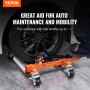 VEVOR Rueda Dolly, 1 juego de ruedas Dolly Car Skate, posicionamiento de vehículos resistentes con pedal de trinquete, neumático tipo trinquete, gato para neumáticos para coche, camión, RV, remolque,