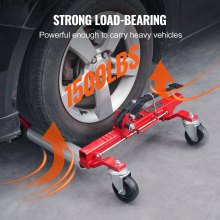 Gato para neumáticos VEVOR Wheel Dolly para vehículos de servicio pesado, elevador de automóviles de 1500 libras