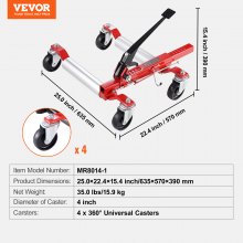 Gato para neumáticos VEVOR Wheel Dolly para vehículos de servicio pesado, elevador de automóviles de 1500 libras