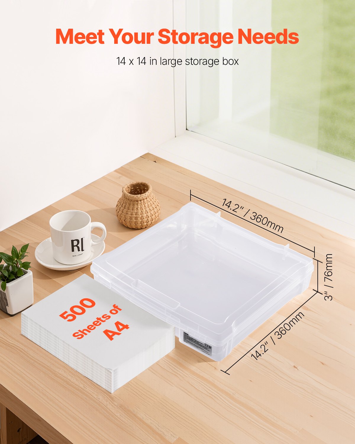 Cajas de plástico apilables para guardar papel de álbum de recortes, 6 unidades, estuche transparente para juegos de mesa