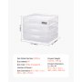 VEVOR - Cajas de plástico apilables para guardar papel de álbum de recortes (4 unidades), transparente, multiusos, con esquinas redondeadas y cierres dobles, para artículos esenciales de oficina, herramientas, manualidades y mucho más.