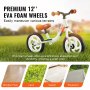 VEVOR Bicicleta de equilibrio para niños pequeños, bicicleta de aleación de aluminio ligera de 12 pulgadas con asiento y manillar ajustables, neumáticos de espuma EVA, bicicleta de equilibrio para niños sin pedal, regalo para niños de 1 a 5 años, soporte de 55 libras