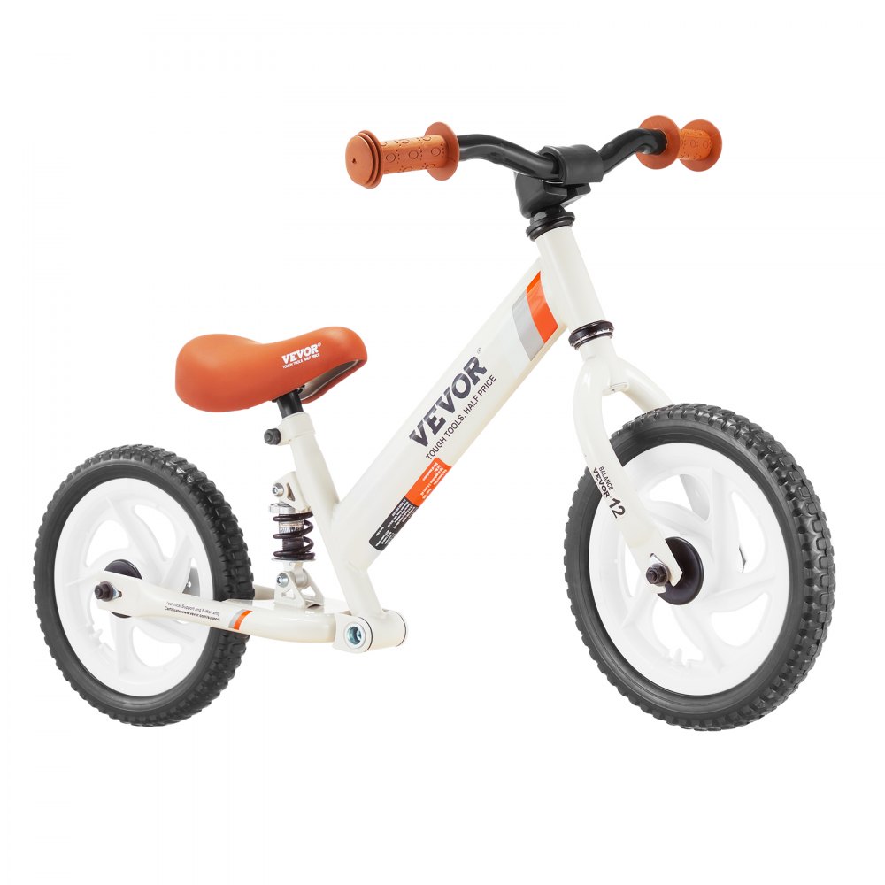 Bicicleta de equilibrio VEVOR para niños de 1 a 5 años, de acero al carbono de 12 pulgadas, con asiento y manillar ajustables, neumáticos de espuma EVA, sin pedales, soporte de 25 kg.