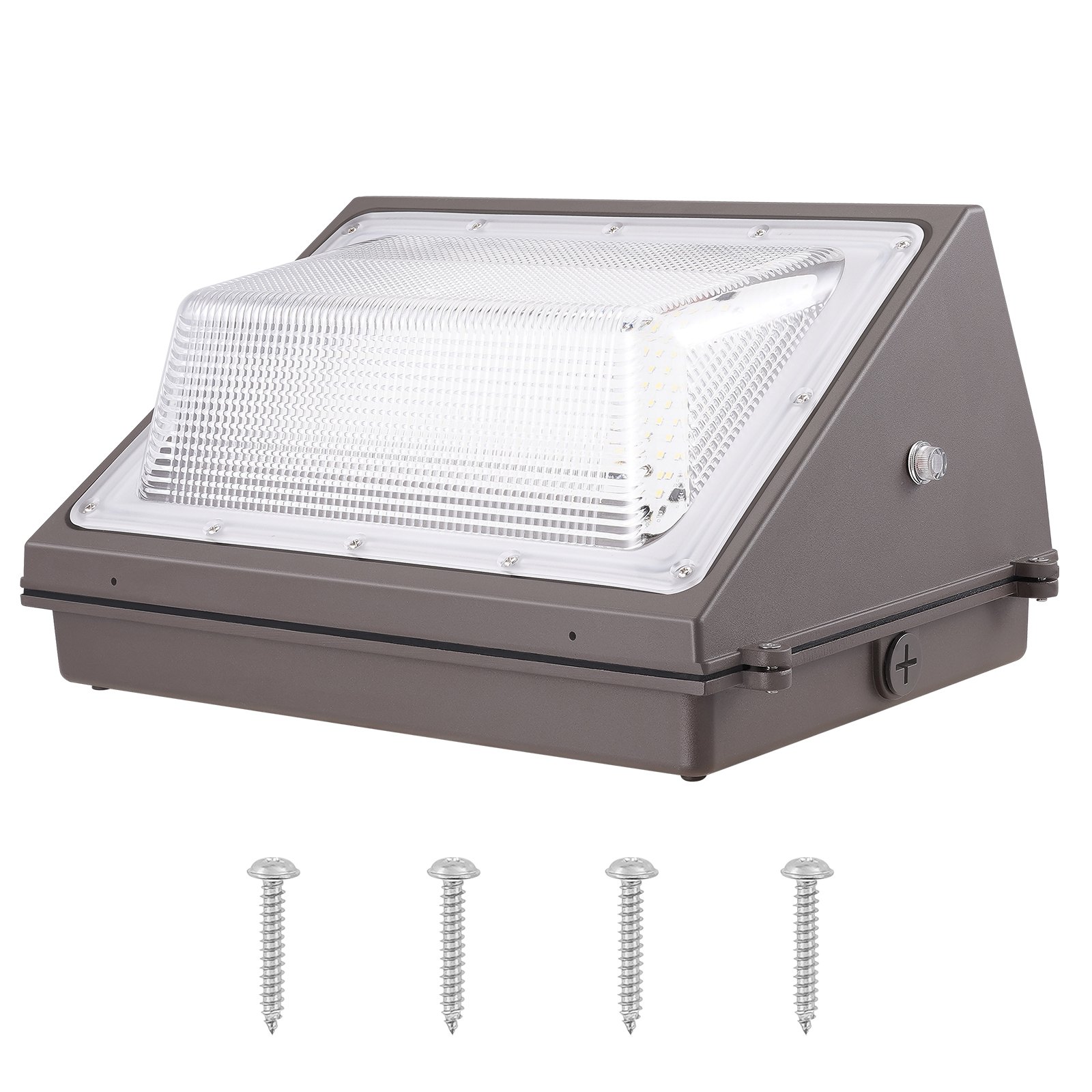 VEVOR Paquete de luces LED de pared, 120W 11000LM, 5000K Luces comerciales para exteriores Accesorio de iluminación de seguridad, con detección de luz inteligente 240 cuentas LED Ahorro de energía para garajes, patios, IP65 a prueba de agua