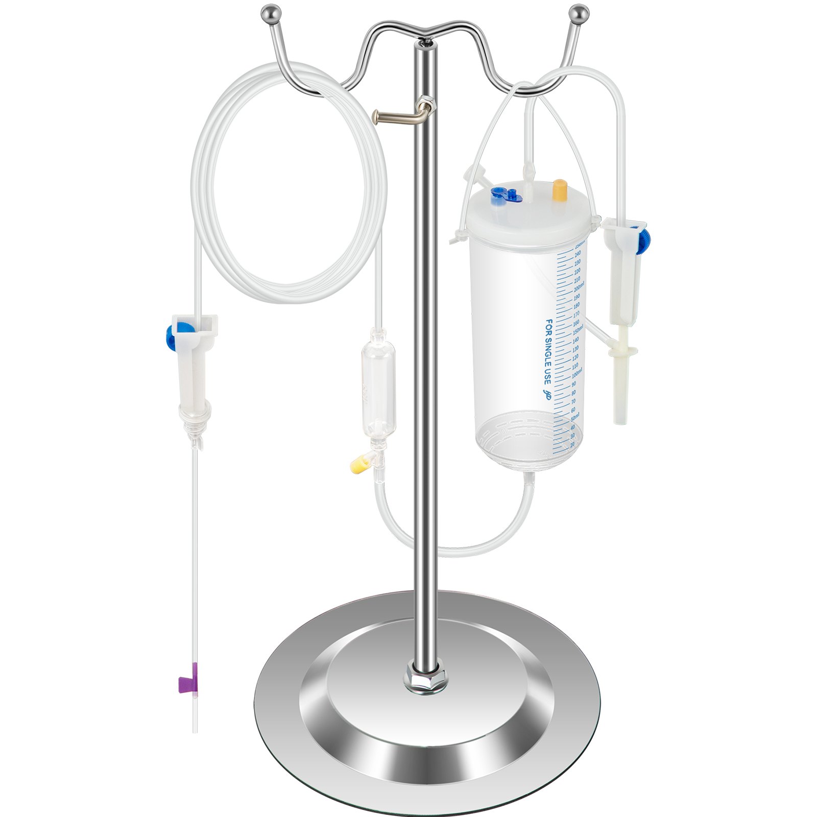 Kit de práctica de flebotomía VEVOR con soporte intravenoso y suministros médicos.