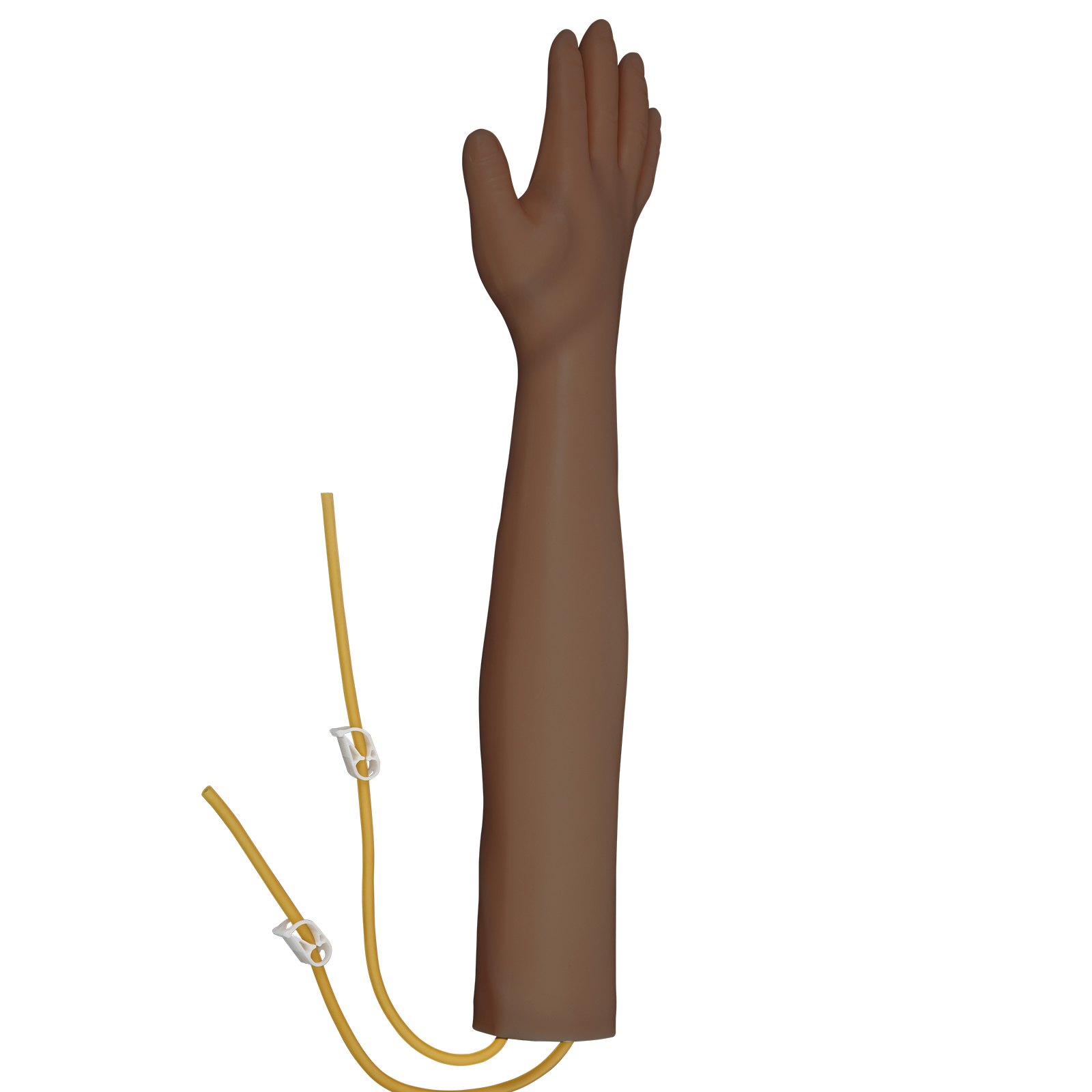 Kit de práctica de flebotomía VEVOR modelo de brazo con tubos amarillos para entrenamiento.