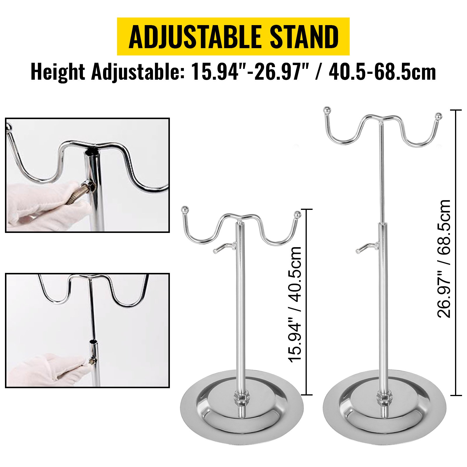 Soporte ajustable para kit de práctica de flebotomía VEVOR, rango de altura 15,94&quot;-26,97&quot;.