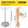 VEVOR Kit de Práctica de Flebotomía Venipuntura de Látex 12 Pcs Modelo Avanzado de Punción Venosa del Brazo 55x11x8cm Kit de Brazo de Práctica Intravenoso para Médico Aprendiz de Inyección Intravenosa
