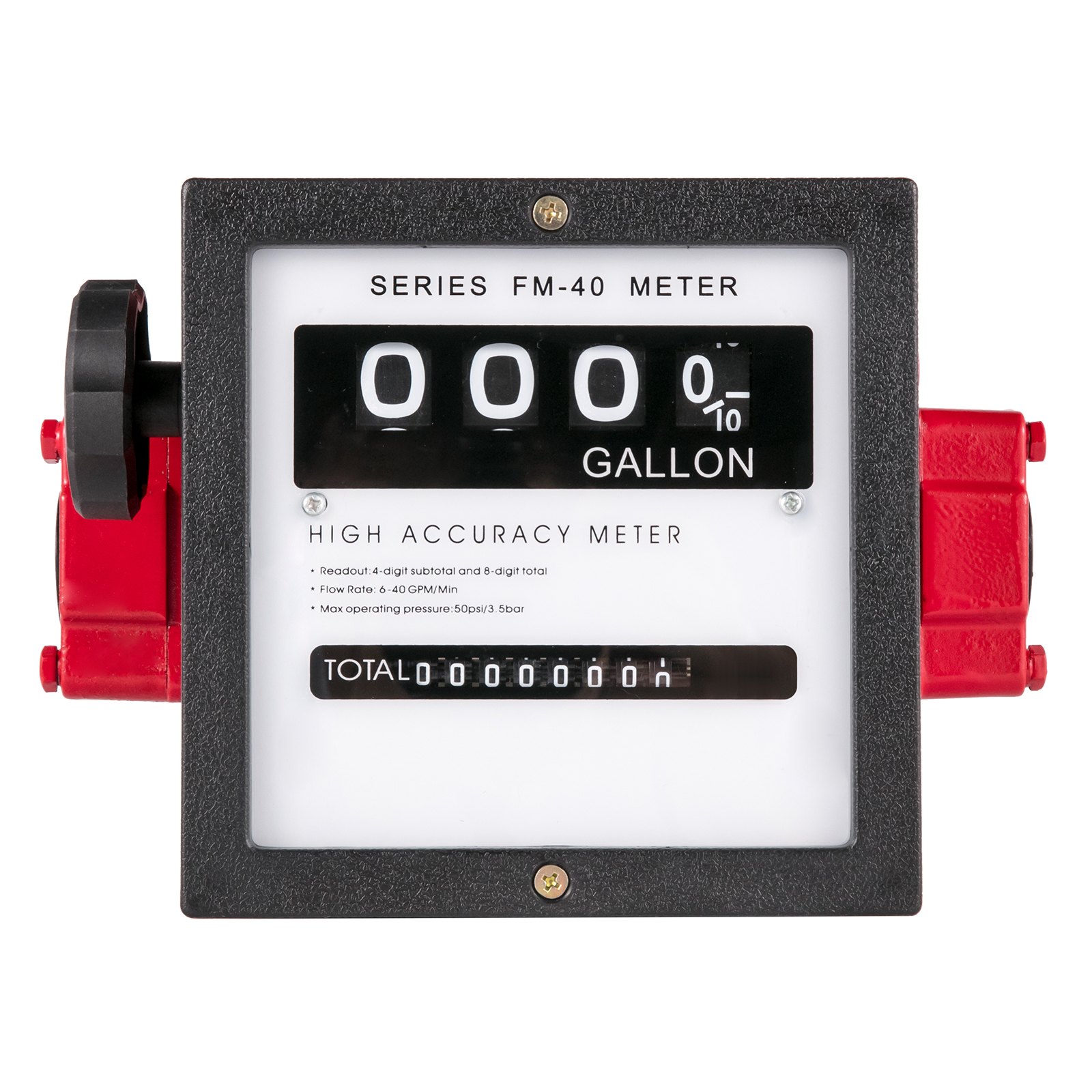 Medidor de combustible mecánico VEVOR Medidor de flujo de combustible de 40 GPM Pantalla de 4 lotes digital Medidor de transferencia de combustible Medidor de flujo de combustible diesel de 1 pulgada Todas las bombas de transferencia de combustible Medidor de flujo de gasolina