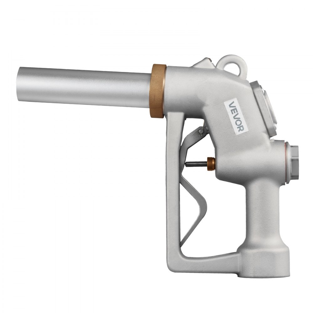 VEVOR - Boquilla de combustible automática de 1.5 pulgadas con giratorio, caudal máximo de 37 GPM, boquilla de bomba de gas diésel con bloqueo de gatillo de 3 velocidades y boquilla de 1.5 pulgadas