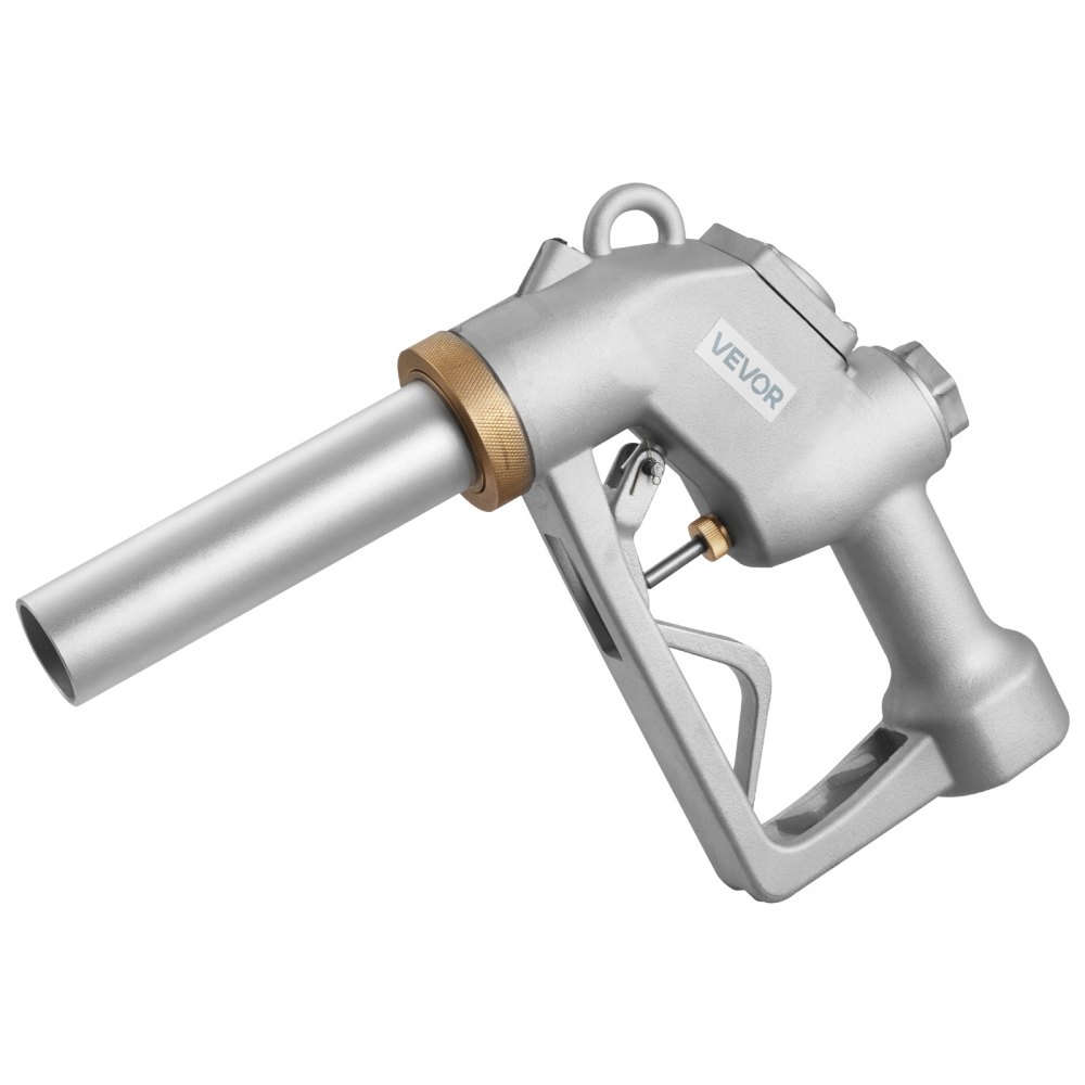 VEVOR - Boquilla de combustible automática de 1.5 pulgadas con giratorio, caudal máximo de 37 GPM, boquilla de bomba de gas diésel con bloqueo de gatillo de 3 velocidades y boquilla de 1.5 pulgadas