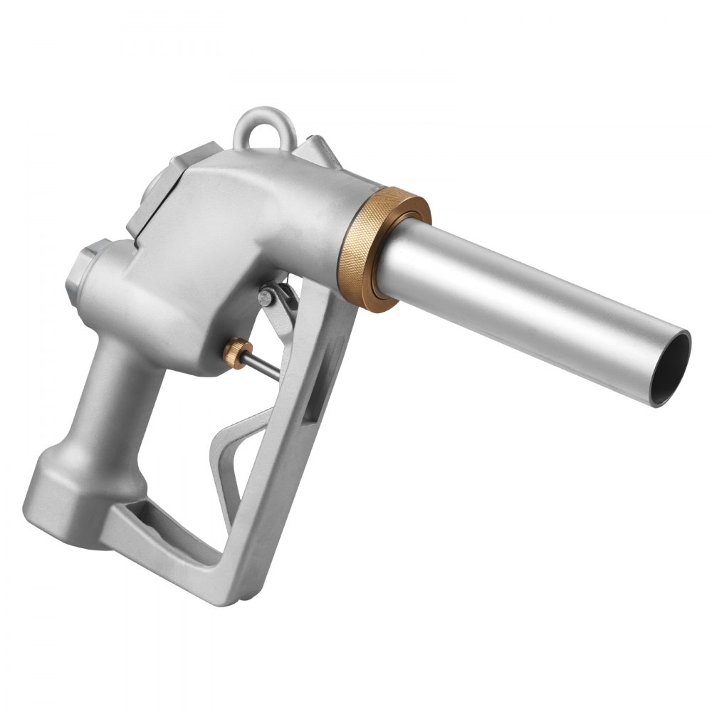 VEVOR - Boquilla de combustible automática de 1.5 pulgadas con giratorio, caudal máximo de 37 GPM, boquilla de bomba de gas diésel con bloqueo de gatillo de 3 velocidades y boquilla de 1.5 pulgadas