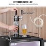 VEVOR Kegerator de cerveza, dispensador de cerveza de barril de doble grifo, refrigerador de barril de tamaño completo con cilindro de CO2, estantes, bandeja de goteo y riel, control de temperatura de