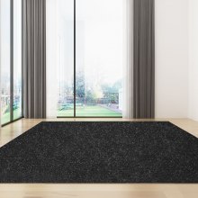 VEVOR Alfombra para barcos, 6 pies x 13.1 pies, alfombra marina para barcos, impermeable, negra, para interiores y exteriores, con respaldo marino, antideslizante, de grado marino, para barcos, cortable, fácil de limpiar, para patio, alfombra de cubierta