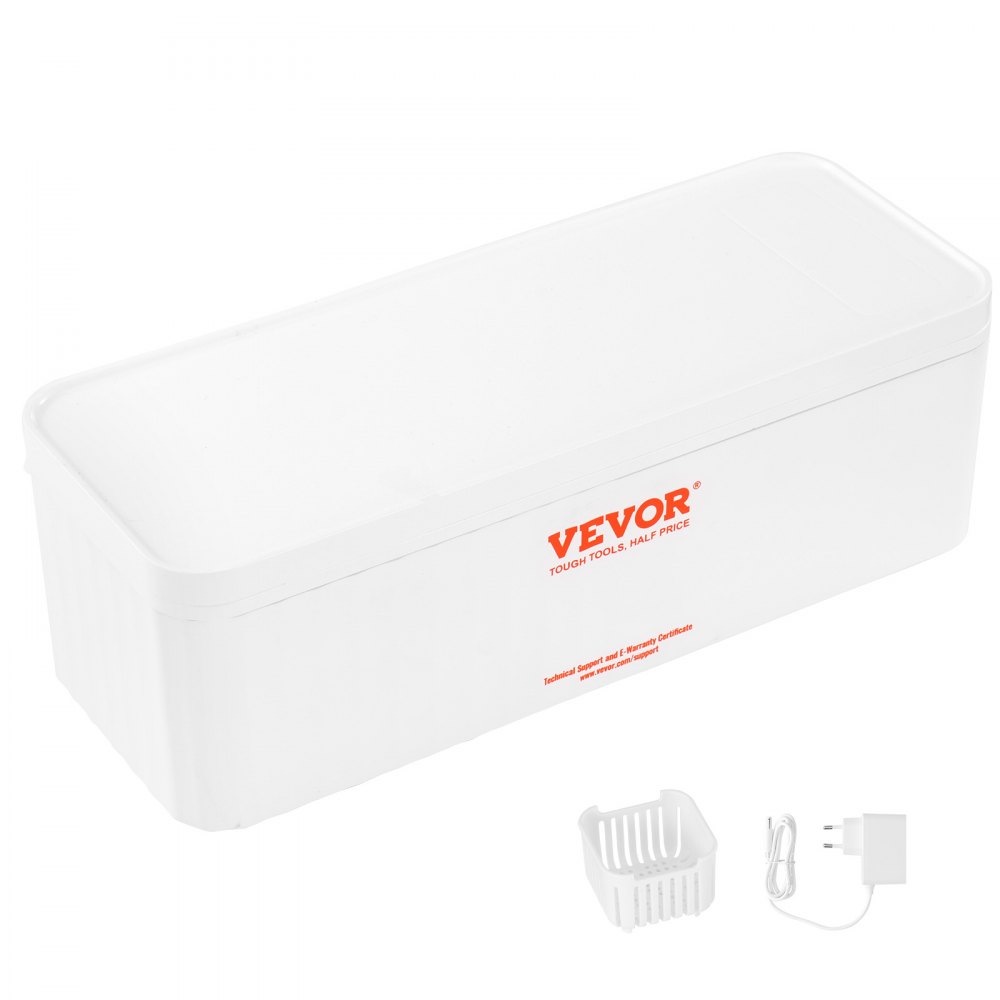 VEVOR Máquina limpiadora de joyas ultrasónica, máquina limpiadora ultrasónica de 16 oz (470 ml) con 4 modos de temporizador, limpiador ultrasónico portátil de joyas con cesta de limpieza para anteojos, relojes, dentaduras postizas, anillos