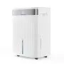 Deshumidificador VEVOR de 80 pintas para hogar y sótano, manguera de drenaje para uso comercial e industrial, control inteligente de humedad, bajo nivel de ruido para habitaciones grandes, almacenes, dormitorios y trasteros, amplia cobertura, blanco