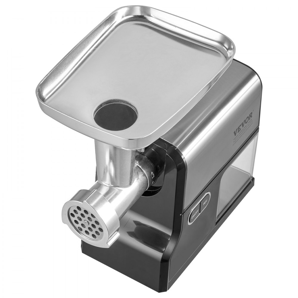 Picadora de carne VEVOR, capacidad de 4.2 lb/min, eléctrica, con cuchilla, placa de molienda, máquina para hacer salchichas, kit Kubbe, de acero inoxidable para cocina doméstica.