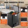 VEVOR Congelador horizontal, congelador profundo compacto de 2,22 pies cúbicos / 63 L, congeladores horizontales de puerta abierta con 2 cestas extraíbles y termostato ajustable, ahorro de energía y bajo nivel de ruido, negro