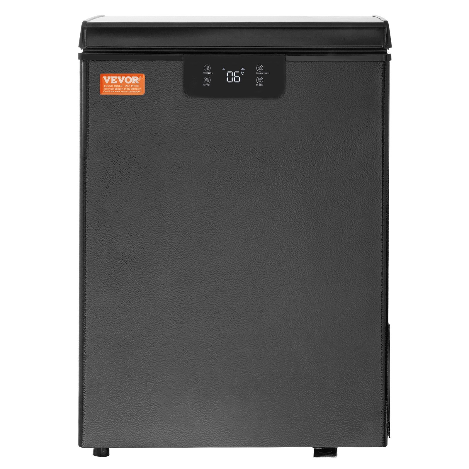 Congelador horizontal VEVOR de 63 L (2,22 pies cúbicos), compacto, independiente, con puerta superior abierta, 2 cestas extraíbles y termostato ajustable, ahorro de energía y bajo nivel de ruido, color negro.