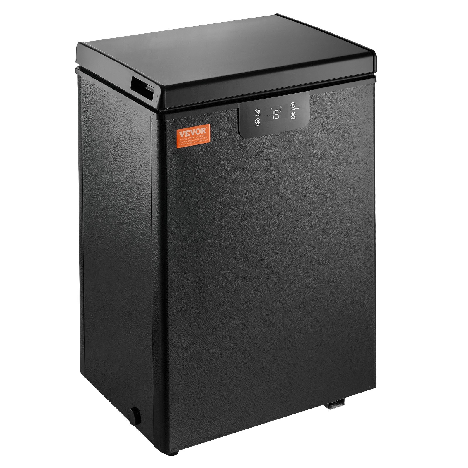 Congelador horizontal VEVOR de 63 L (2,22 pies cúbicos), compacto, independiente, con puerta superior abierta, 2 cestas extraíbles y termostato ajustable, ahorro de energía y bajo nivel de ruido, color negro.